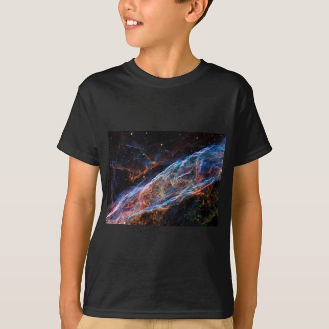 Veil Nebula Supernova Remnants Hubble Telescope T Shirt (Framsida)