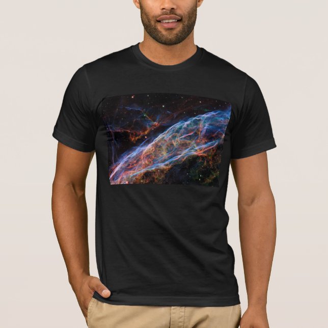 Veil Nebula Supernova Remnants Hubble Telescope T Shirt (Framsida)