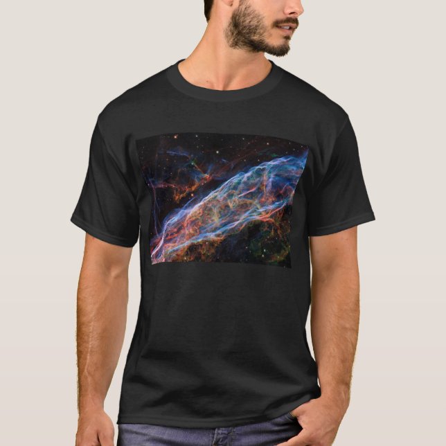 Veil Nebula Supernova Remnants Hubble Telescope T Shirt (Framsida)