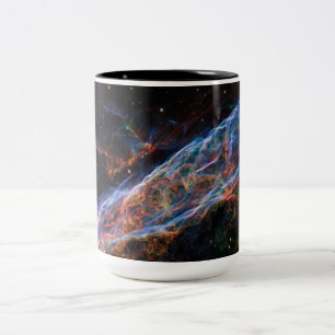 Veil Nebula Supernova Remnants Hubble Telescope Två-Tonad Mugg