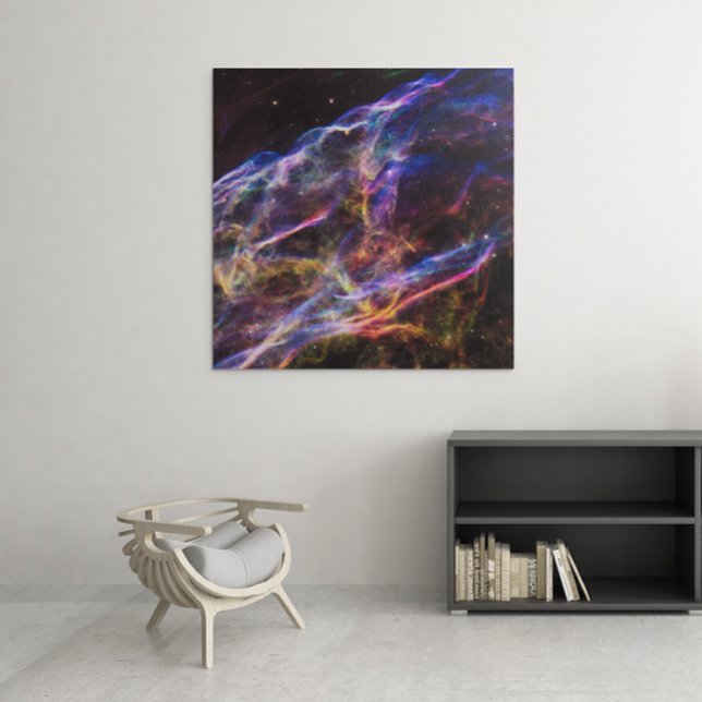 Veil Nebula Supernovarest Square Canvastryck (Skapare uppladdad)