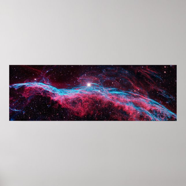 Veil Nebula, Witch's Broom, Astronomy Print, Space Poster (Framsidan)