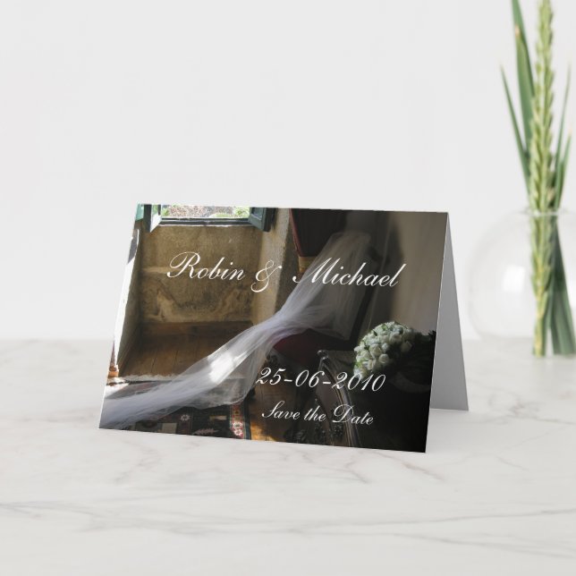 Veil och bouquet-anpassade meddelande (Framsida)