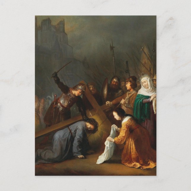 Veil of St Veronica by Dirck van Santvoort Vykort (Framsida)