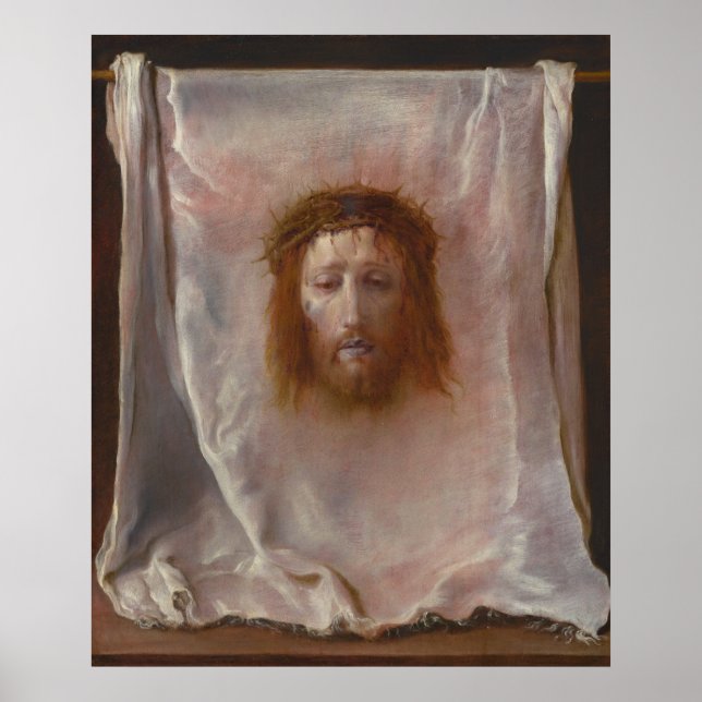 Veil of Veronica - Domenico Fetti Fine Art Poster (Framsidan)