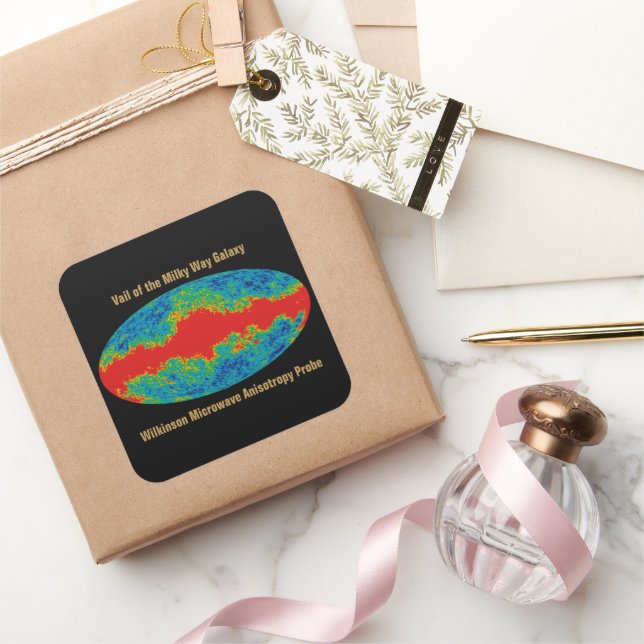Veil över WMAP Universe Fyrkantigt Klistermärke (Gifting)