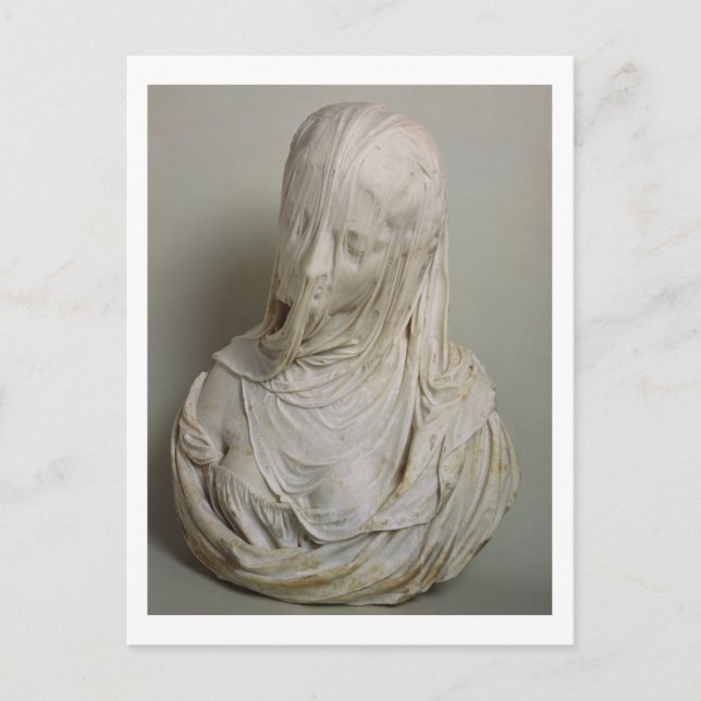 Veiled Girl (marble) Vykort (Framsida)