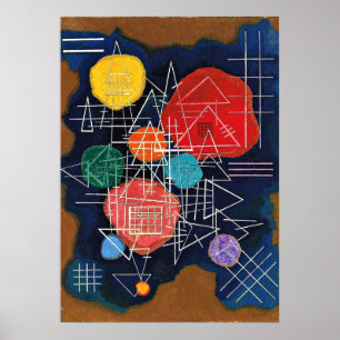 Veiled Glow, abstrakt av teckningar av Wassily Kan Poster