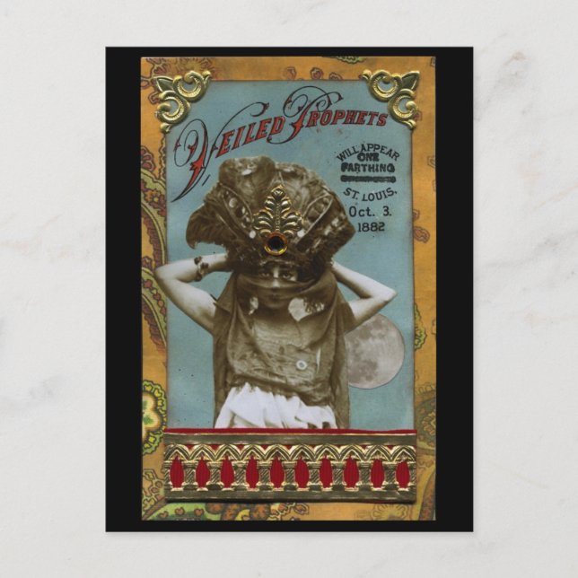 Veiled Prophets Vintage Postcard Vykort (Framsida)