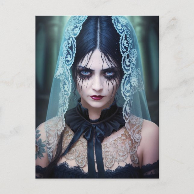 Veiled Tårar of Mourning Vykort (Framsida)