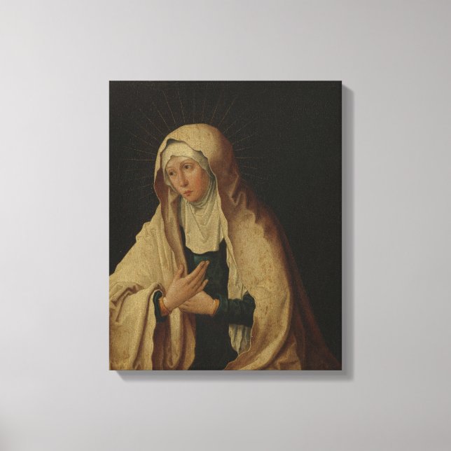 Veiled Virgin Mary (av Lucas van Leyden) Canvastryck (Framsida)