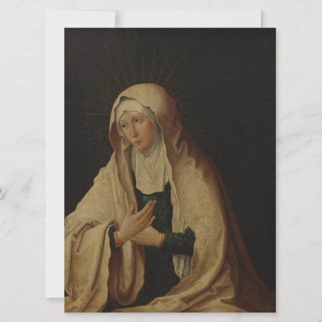 Veiled Virgin Mary (av Lucas van Leyden) Kort (Framsida)