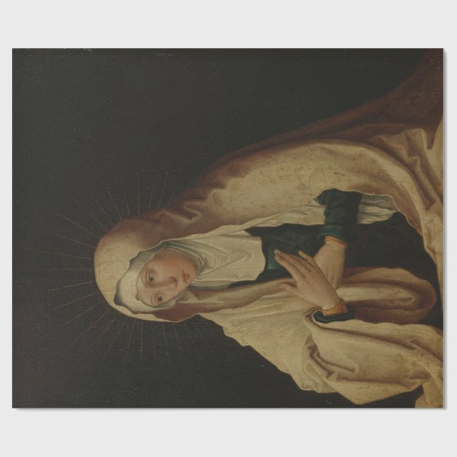 Veiled Virgin Mary (av Lucas van Leyden) Presentpapper (Platt)