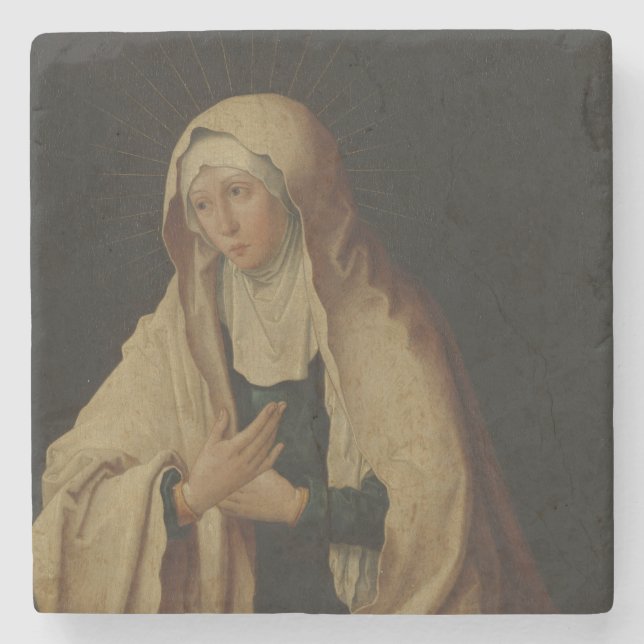 Veiled Virgin Mary (av Lucas van Leyden) Stenunderlägg (Framsidan)