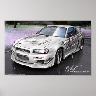 Veilside StreetDrag GTR av MK211 Poster