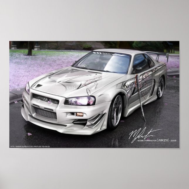 Veilside StreetDrag GTR av MK211 Poster (Framsidan)