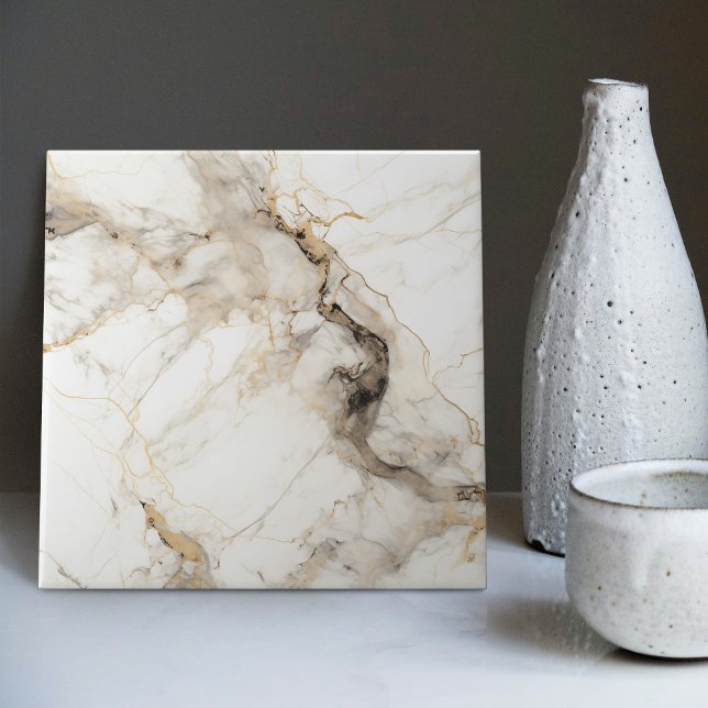 Vein of Guld Faux Marble Intricate Accent Kakelplatta (Skapare uppladdad)