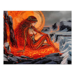 ’Veins of the Volcano’ - Volcanic Woman Porträtt Fototryck