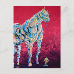 Veiny Horse vycard Vykort