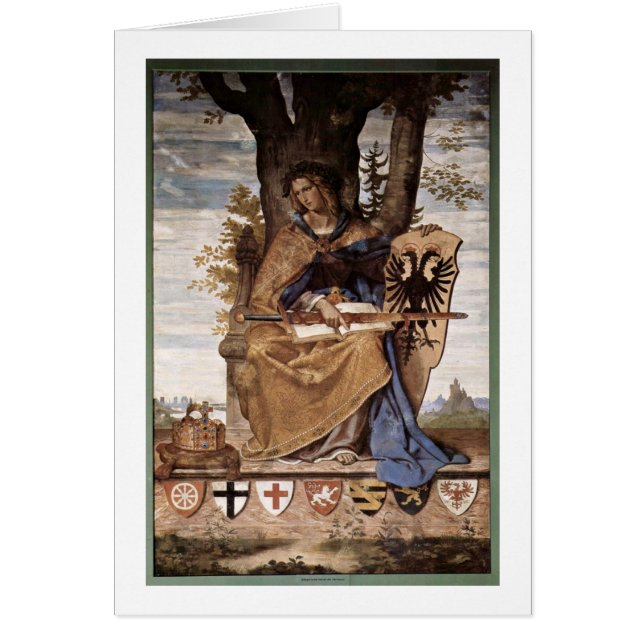 Veit Philipp Figur av Germania Hälsningskort (Framsidan)