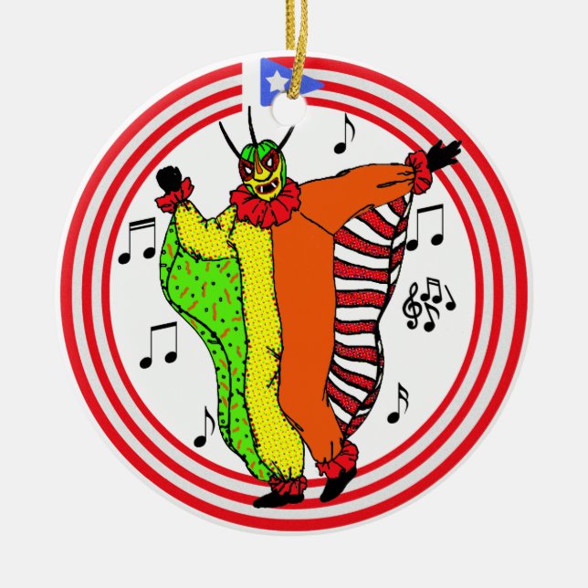 vejigante julgransprydnad keramik (Framsidan)