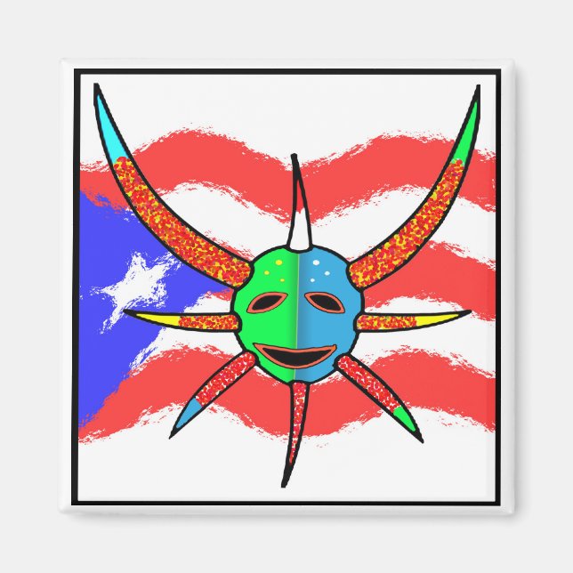 vejigante-mask magnet (Framsidan)