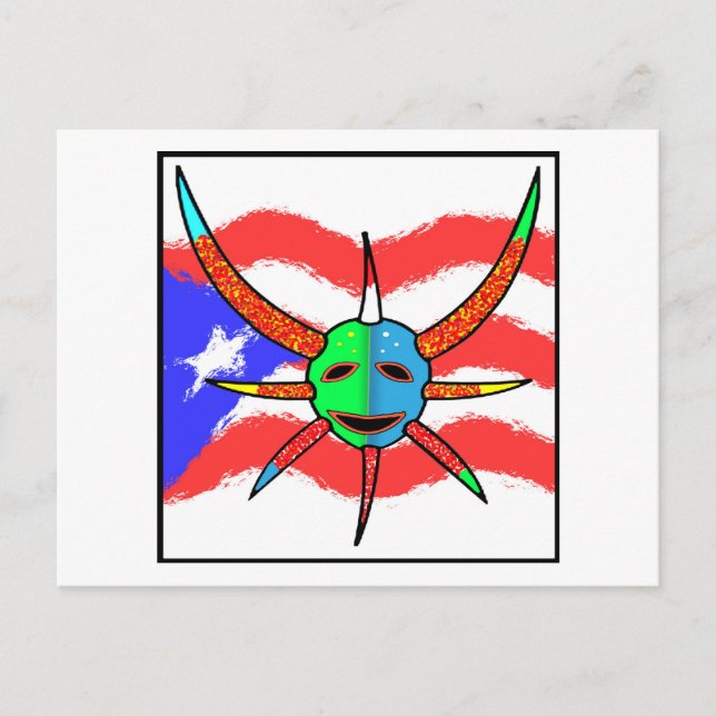 vejigante-mask vykort (Framsida)