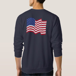 Vejkande amerikansk flagg sweatshirt