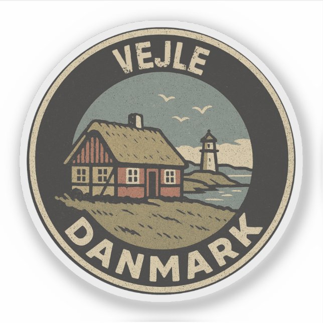 Vejle, Danmark Klistermärken (Framsida)