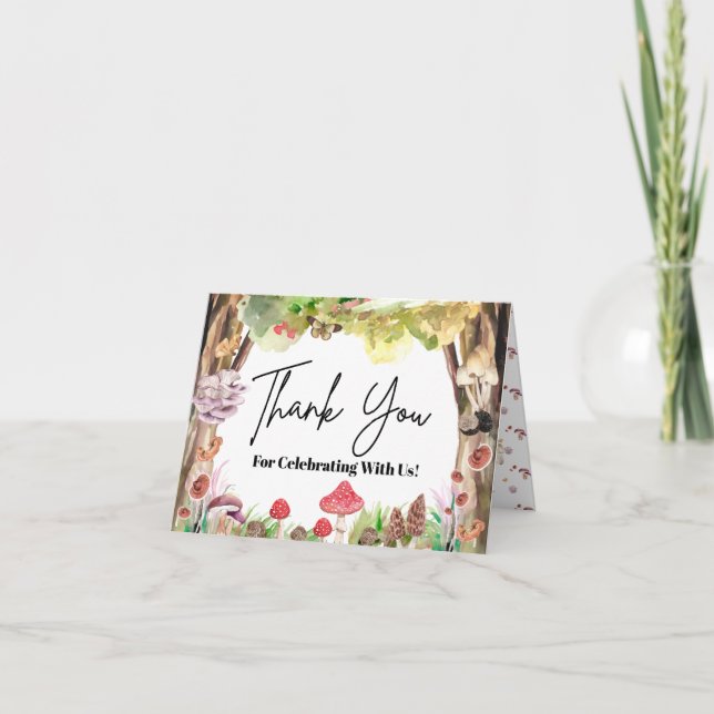 Veksisk svampskog tack kort (Framsida)