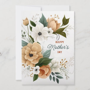 Vektor blomsterkrans Mors dag anpassad hälsning Julkort