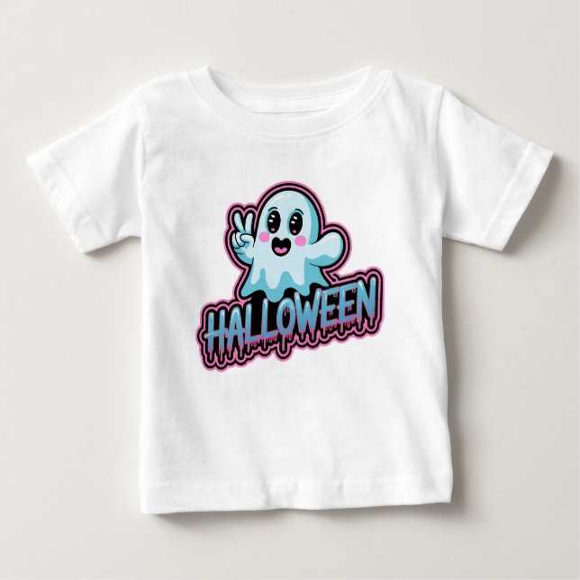 vektor för Bright neon Halloween T Shirt (Framsida)