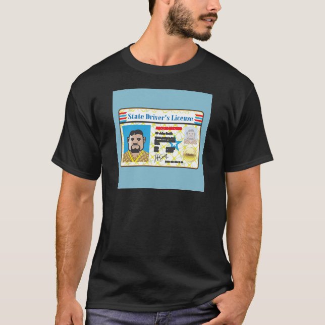 Vektor för legitimation för körkortmanfoto tee (Framsida)