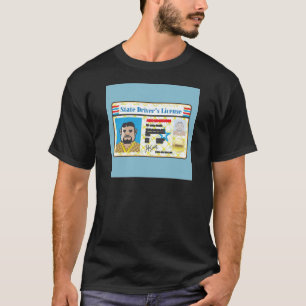 Vektor för legitimation för körkortmanfoto tee shirt