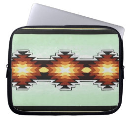 Vektor för Mexico Aztec stam- turkosmönster Laptop Fodral