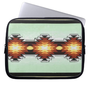 Vektor för Mexico Aztec stam- turkosmönster Laptop Fodral