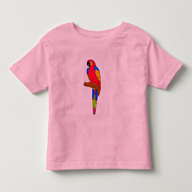 Vektor - papegojafågel tee shirt (Framsida)