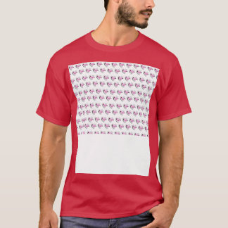 Vektordesign, hjärtform mönster på vit backgro t shirt