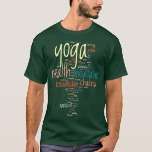 Vektorillustration för molnkonceptet YOGA Ord på b T Shirt