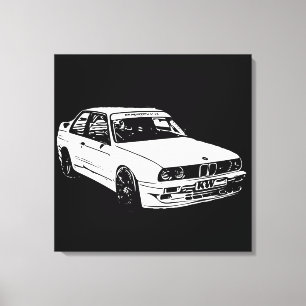 Vektorn avbildar BMW E30 Canvastryck