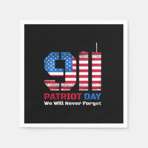 Vektorns patriotdagsdesign med amerikansk flagga o pappersservett
