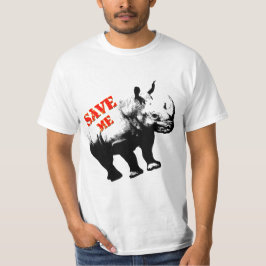 VektorSilhouettenoshörningen sparar mig Tee Shirt