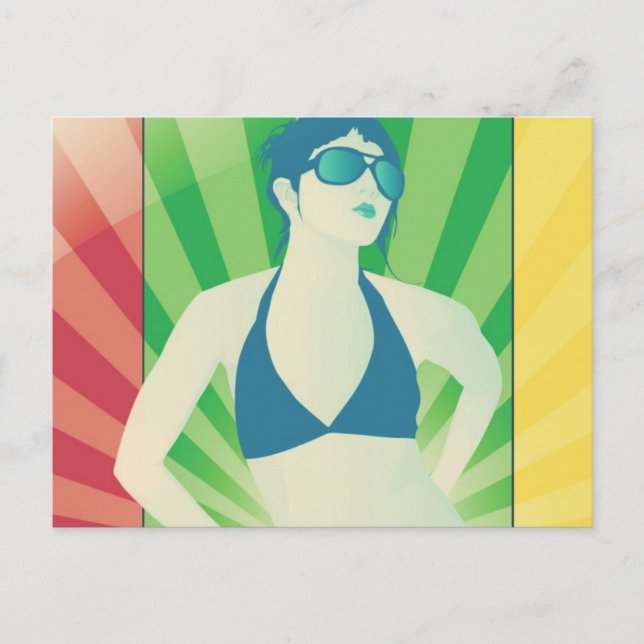 vektorstrålar vykort (Framsida)