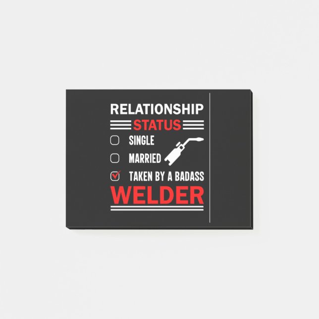 Vektorsvetsare för skjortdesign, rolig svetsskjort post-it block (Framsida)