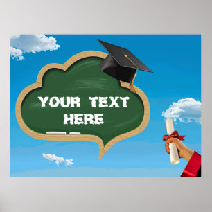 Vektorteckning för examen poster