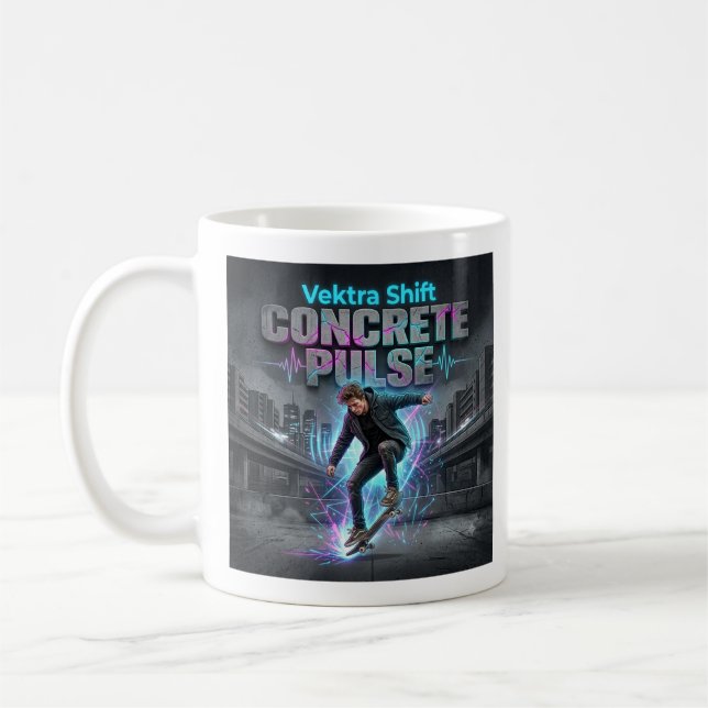 Vektra Shift - Concrete Pulse Kaffemugg (Vänster)