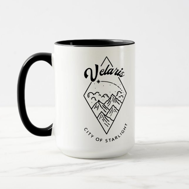 Velaris Större Svarta Detaljer Mugg (Vänster)