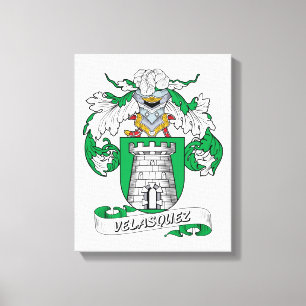 Velasquez familjvapensköld canvastryck