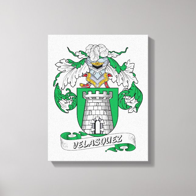 Velasquez Family Crest Canvastryck (Framsida)