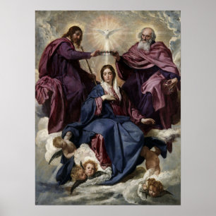 Velázquez - Coronation of our Dam 1635 Poster